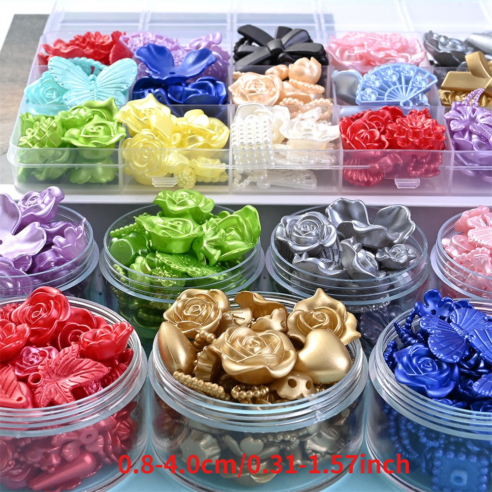 30g 8-40mm Bohemian Style Acrylic Mixed Beads