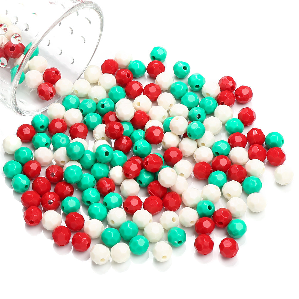 8 mm Luminous Faceted Acrylic Beads