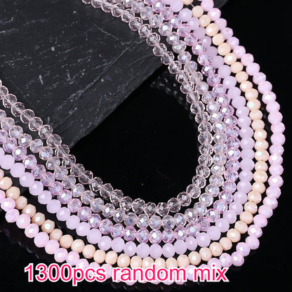 Colorful Crystal Faceted Spacer Beads Set