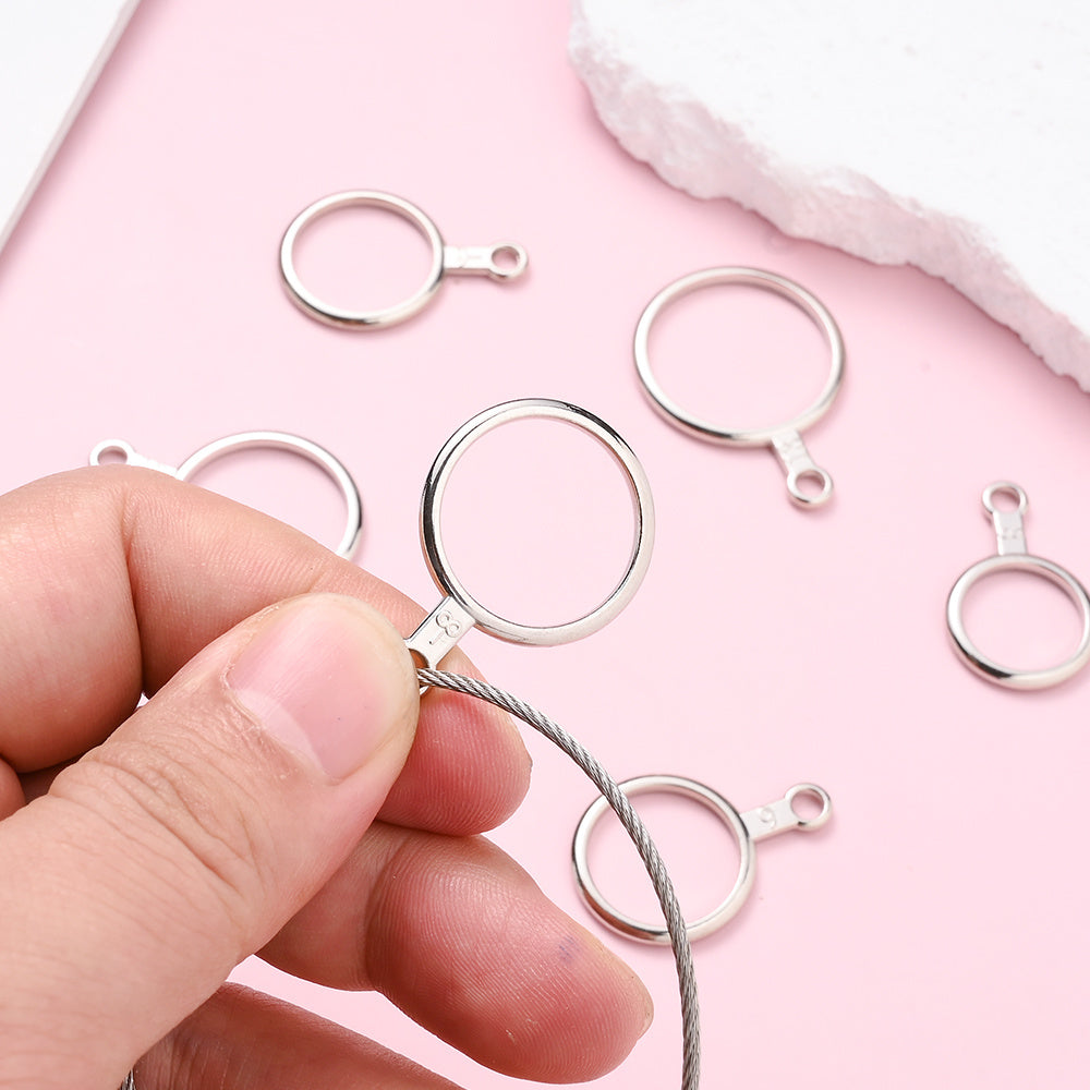 1-Piece Metal Ring Sizer Measuring Tool