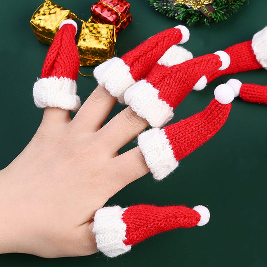 10PCS Mini Christmas Hat & Scarf Bottle Decoration Set