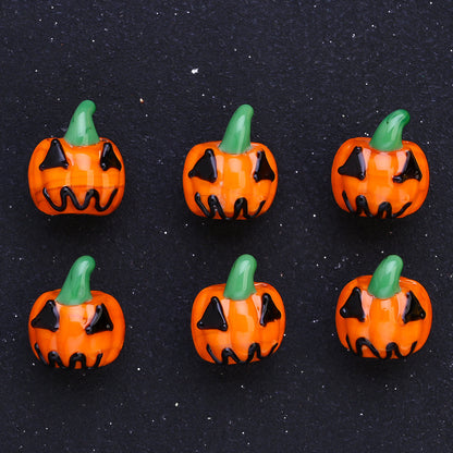 Orange Pumpkin Plastic Beads