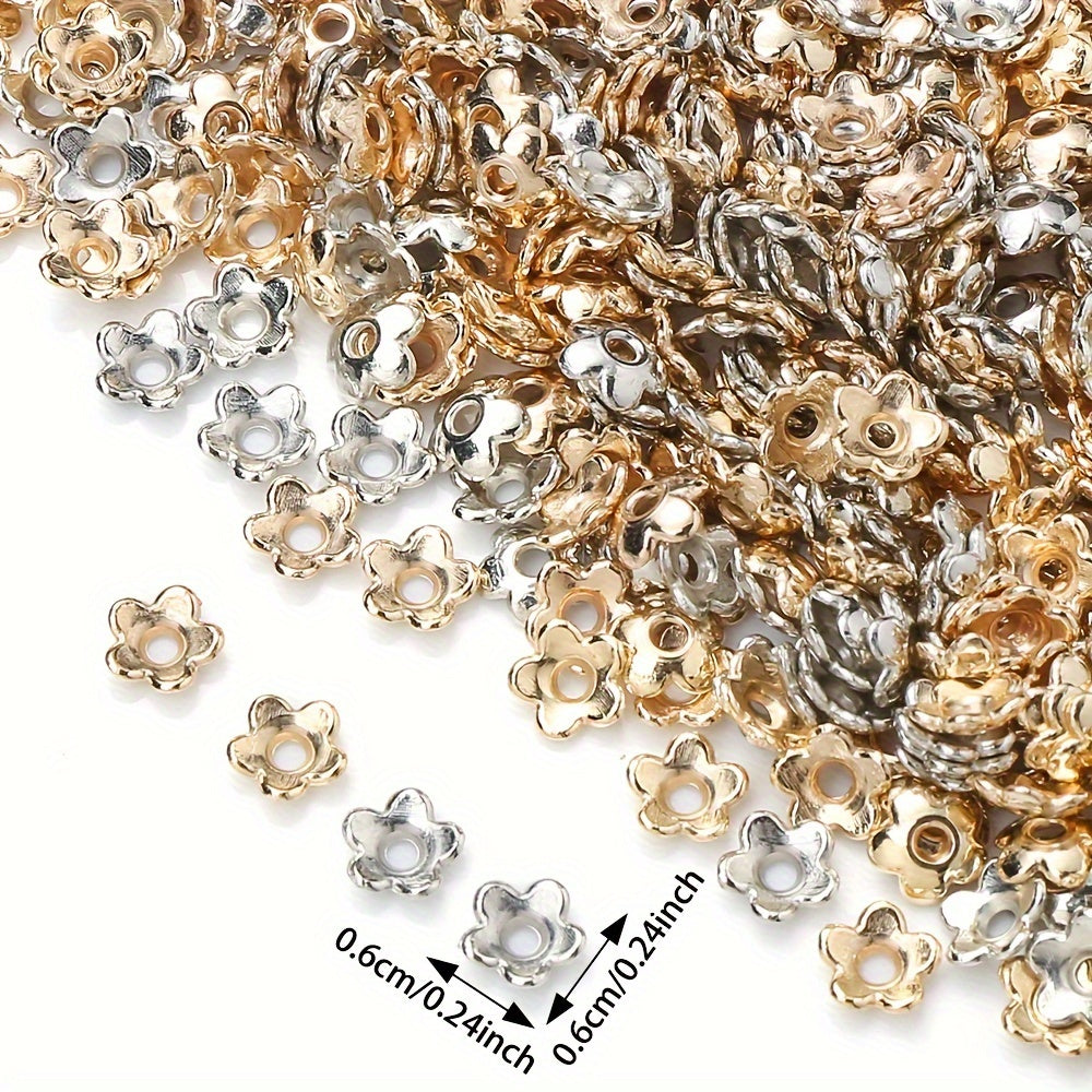 Five-Petal Flower Plastic Spacer Beads