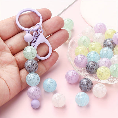 Mixed Color Mesh Acrylic Spacer Beads