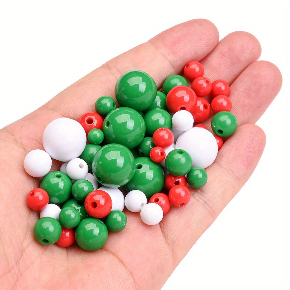 Christmas Round Acrylic Beads