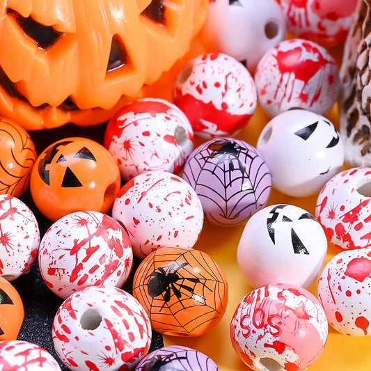 Halloween Wood Beads