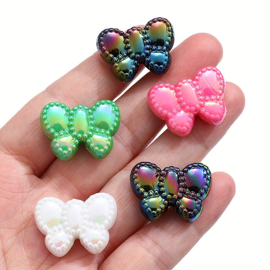 10PCS 18×25mm AB Multicolor Butterfly Acrylic Bead Set