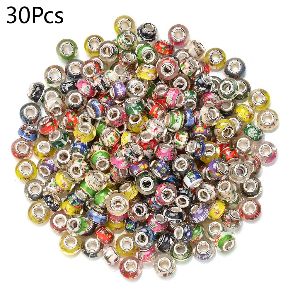 Christmas Lampwork Style Beads