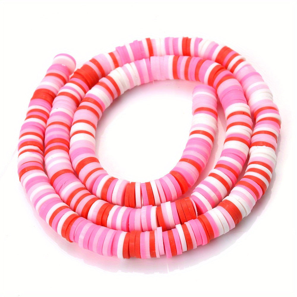 Mixed Color Polymer Clay Flat Beads