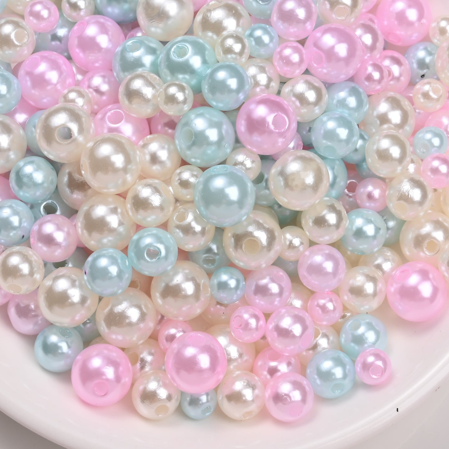 30g/bag 6/8/10mm Multicolor Imitation Pearl Acrylic Beads