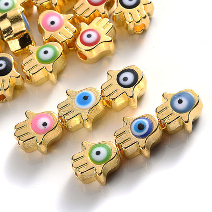 10PCS Mini Multicolor Evil Eye Spacer Bead Set
