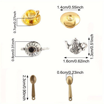 Mini Tea Set Alloy Charms
