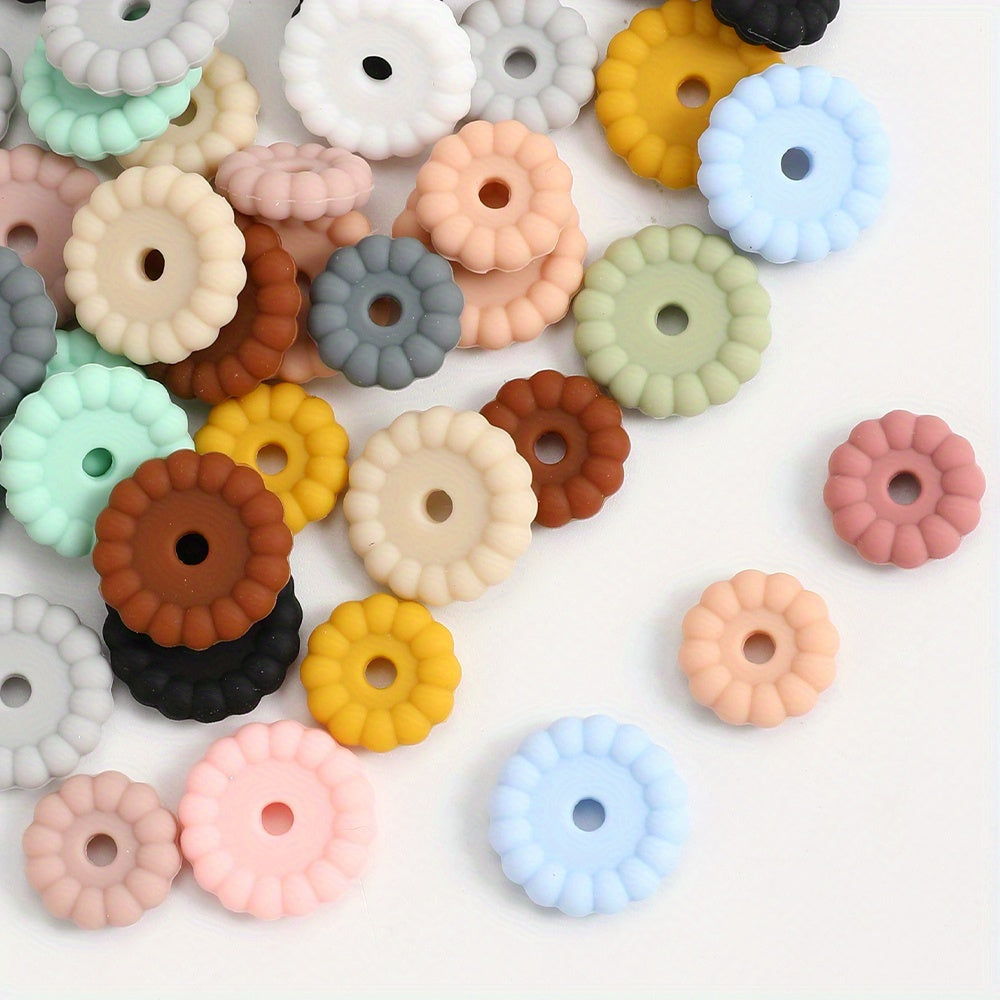 10pcs/set 12/15mm Round Silicone Beads