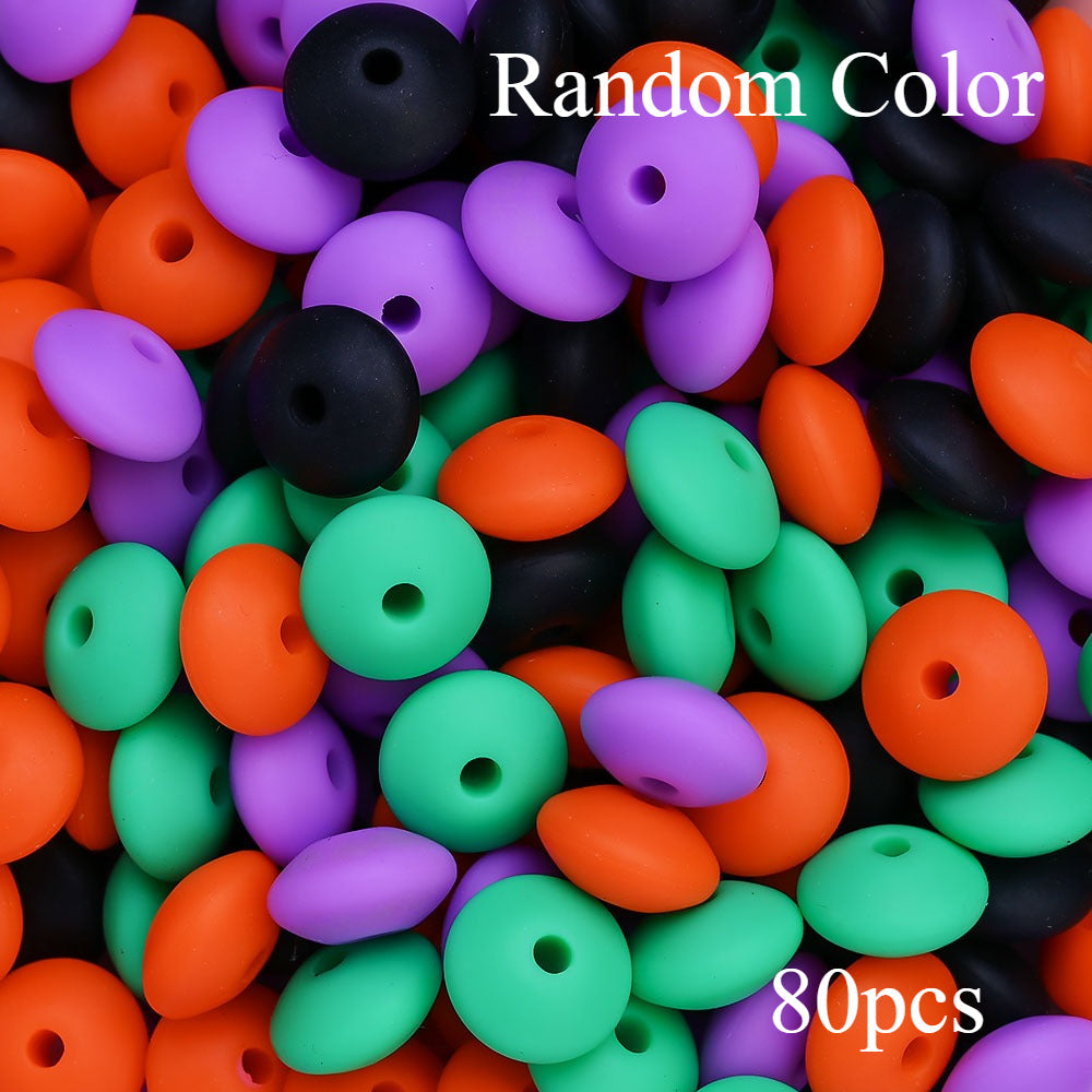80pcs Silicone Abacus Beads Set