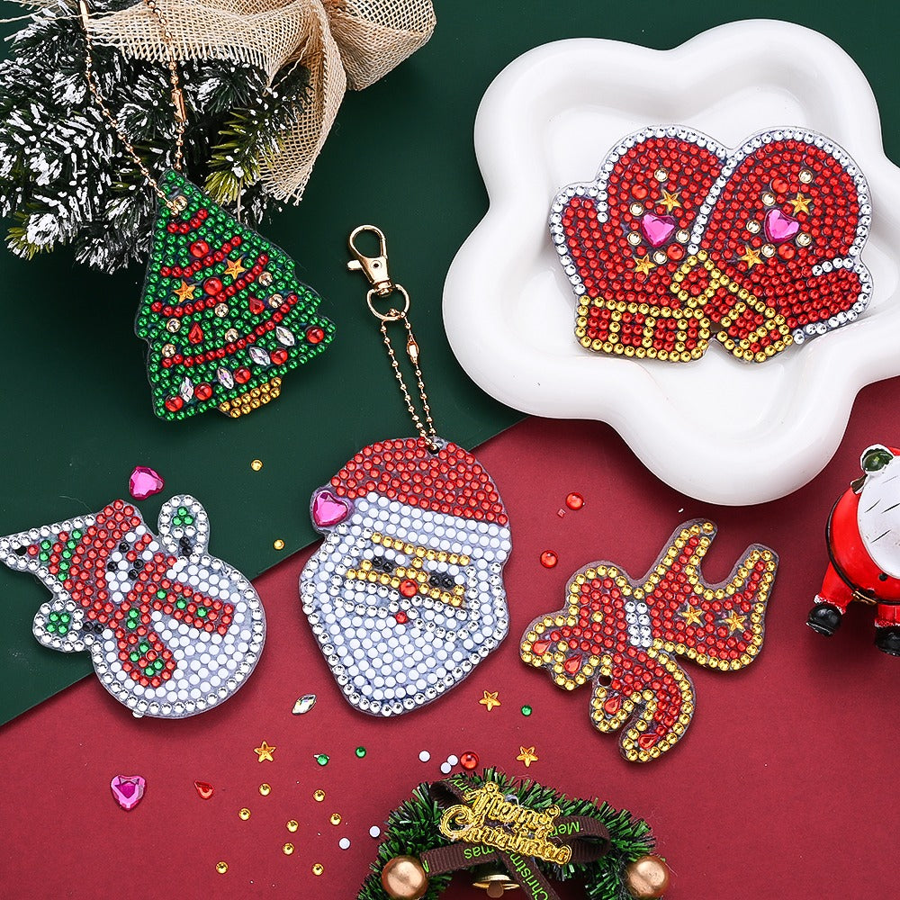 Santa Snowman Acrylic Christmas Keychain Kit