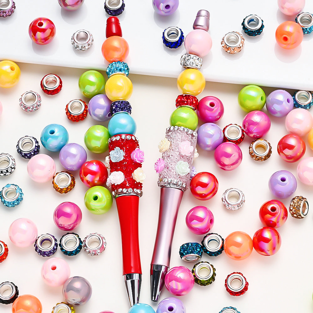 D-Shaped Beadable Keychain Kits
