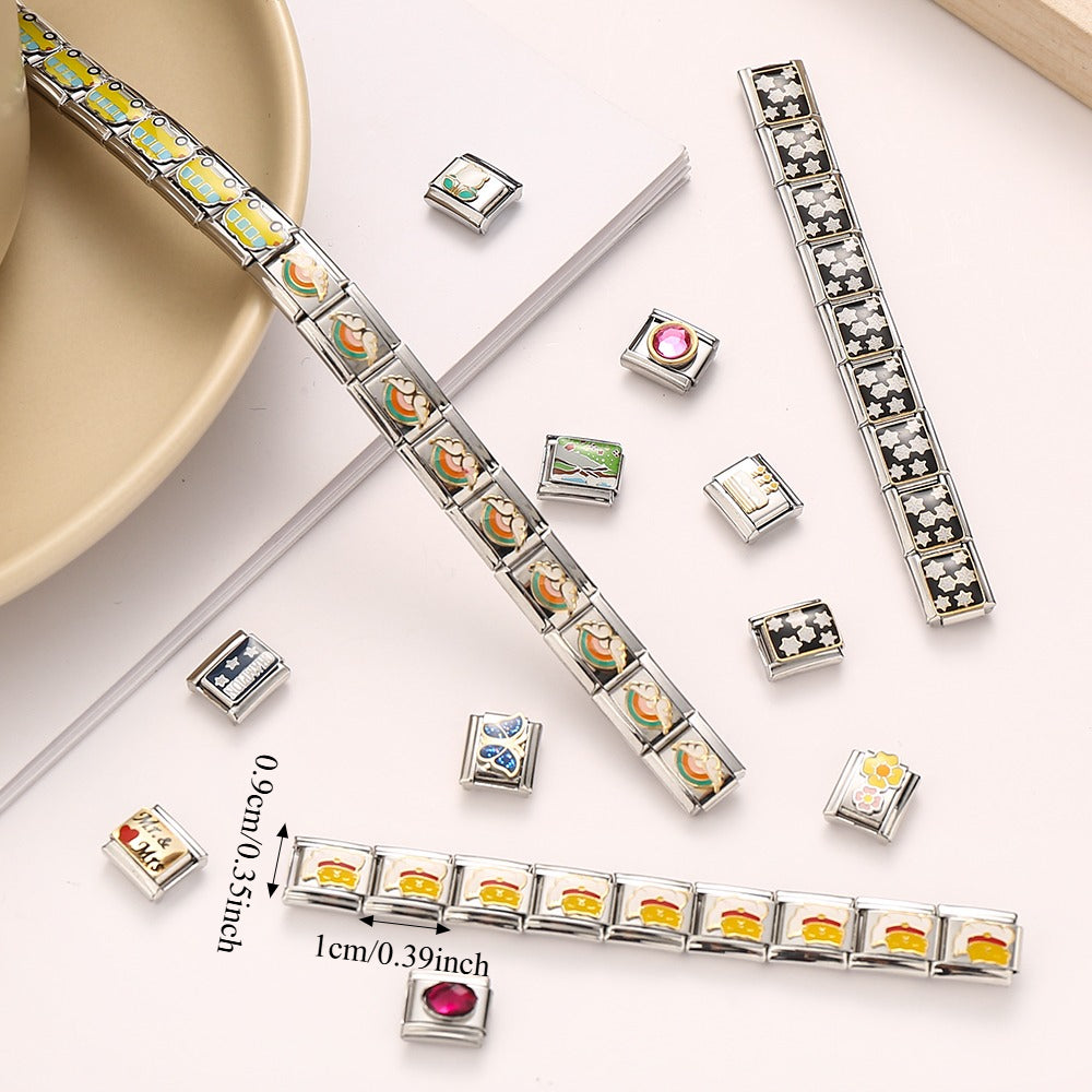 9x10 mm Stainless Steel Modular Charm Link