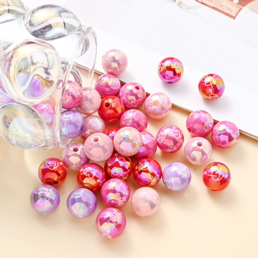 Valentine’s Day Heart and Lips Beads