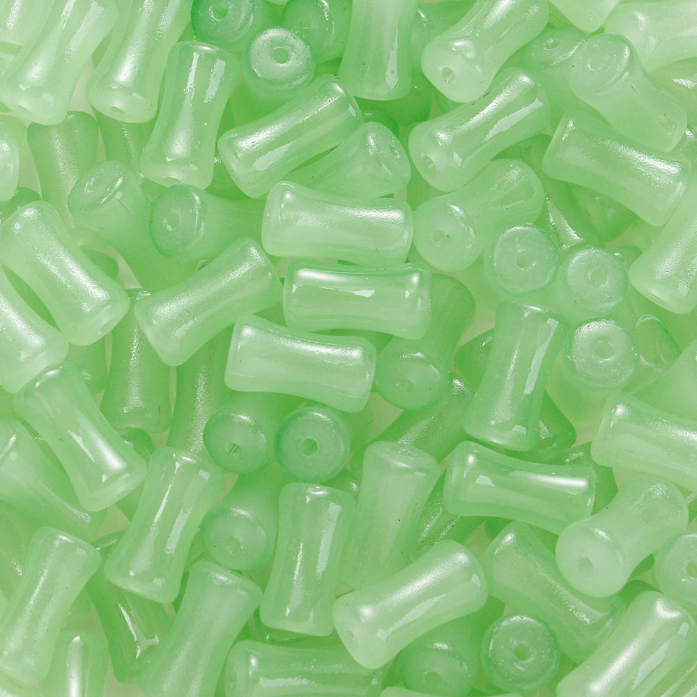 200pcs 6x12mm Glass Bamboo Tube Beads