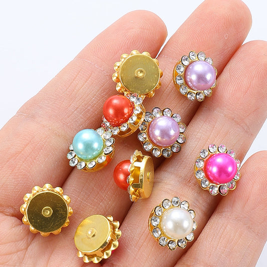 Golden Flower Claw Rhinestone Embellishments
