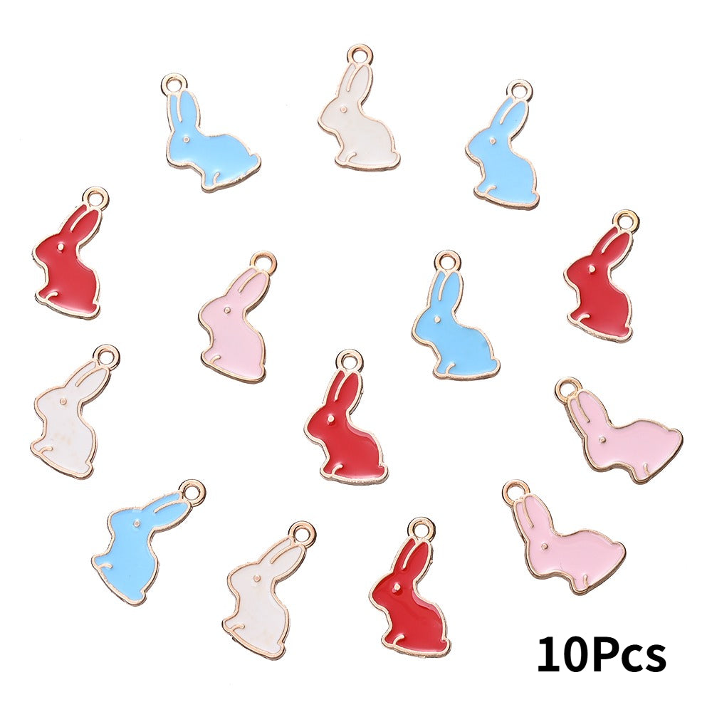 Easter Enamel Rabbit Pendants