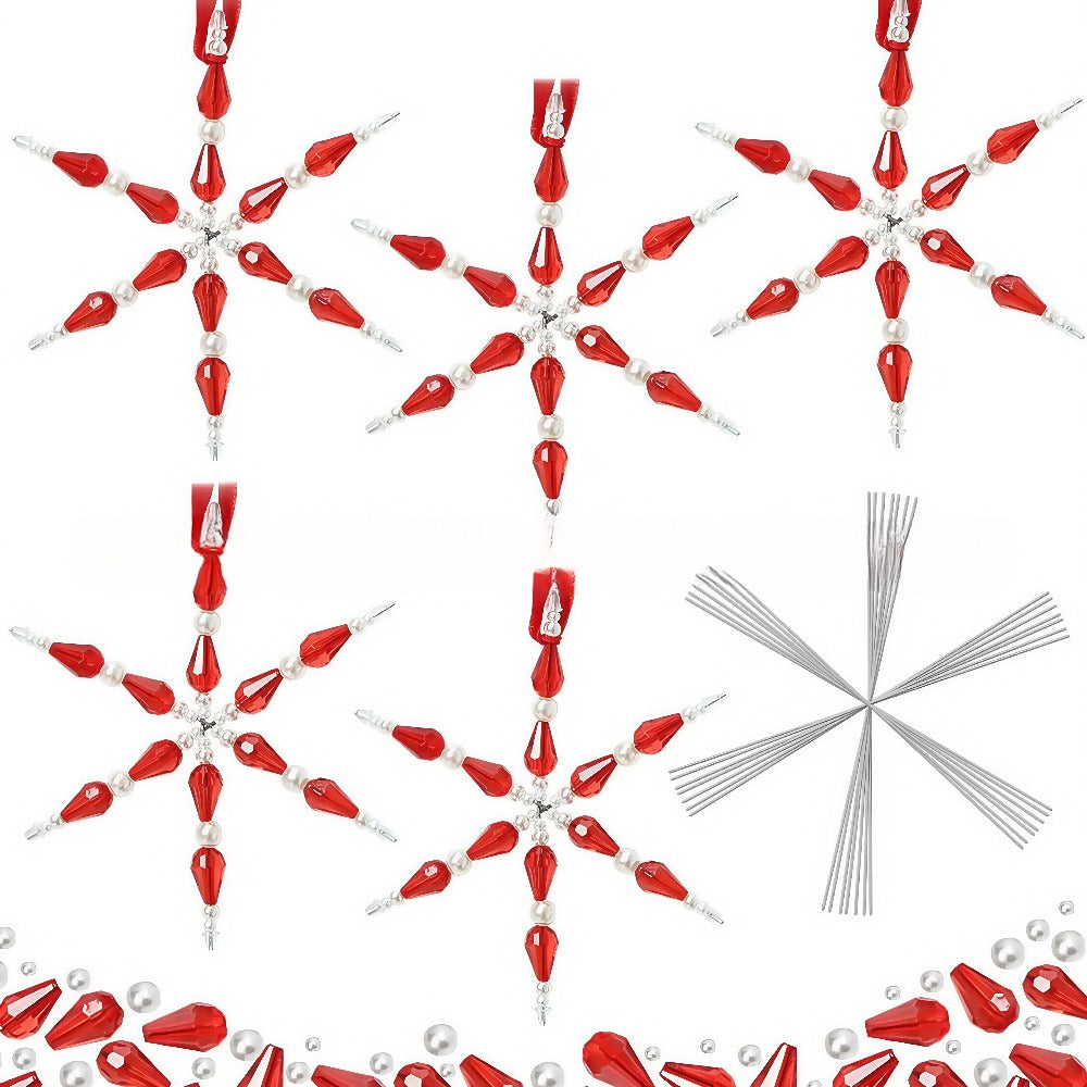 15-Piece Christmas Blank 6-Branch Iron Wire Ornament Set