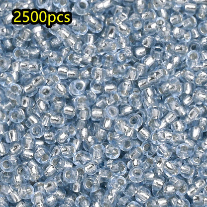 2500pcs/set 1.5mm Shiny Glass Seed Beads