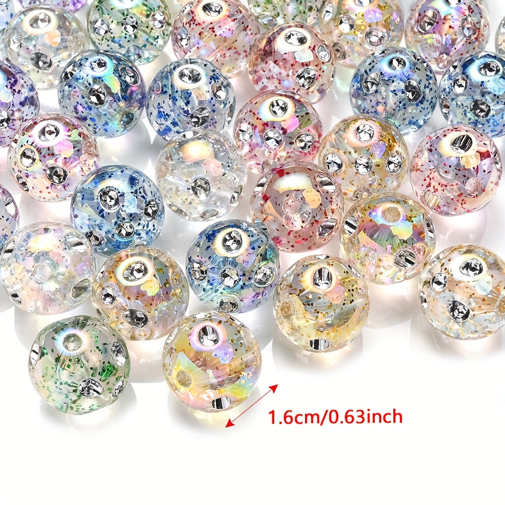 10PCS 16mm Acrylic Spacer Bead Set