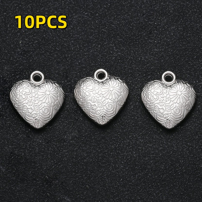 Textured Heart Pendant Beads