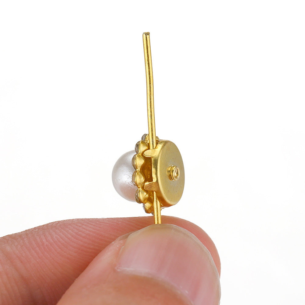 Flower Rhinestone Pearl Cabochons