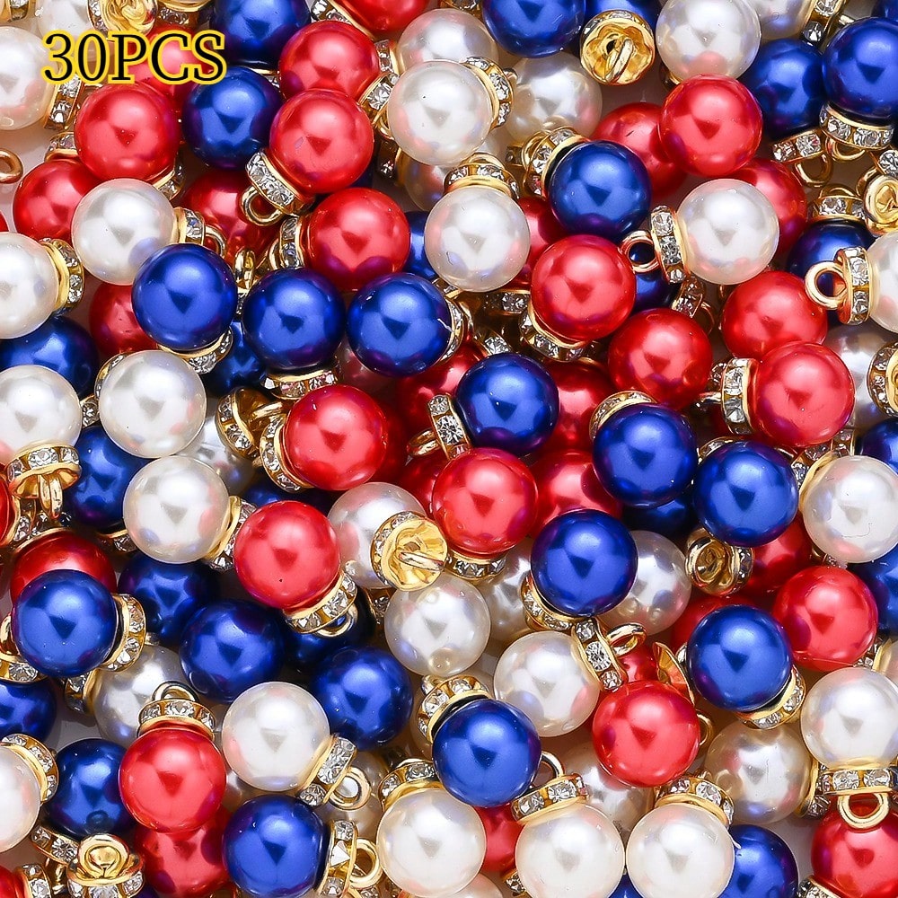 Independence Day CCB Pendant Beads