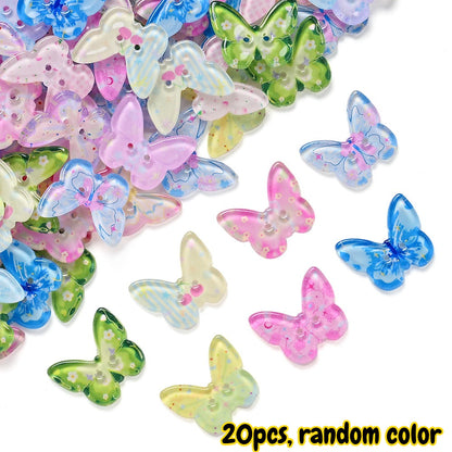 Spring Butterfly Print Sewing Buttons
