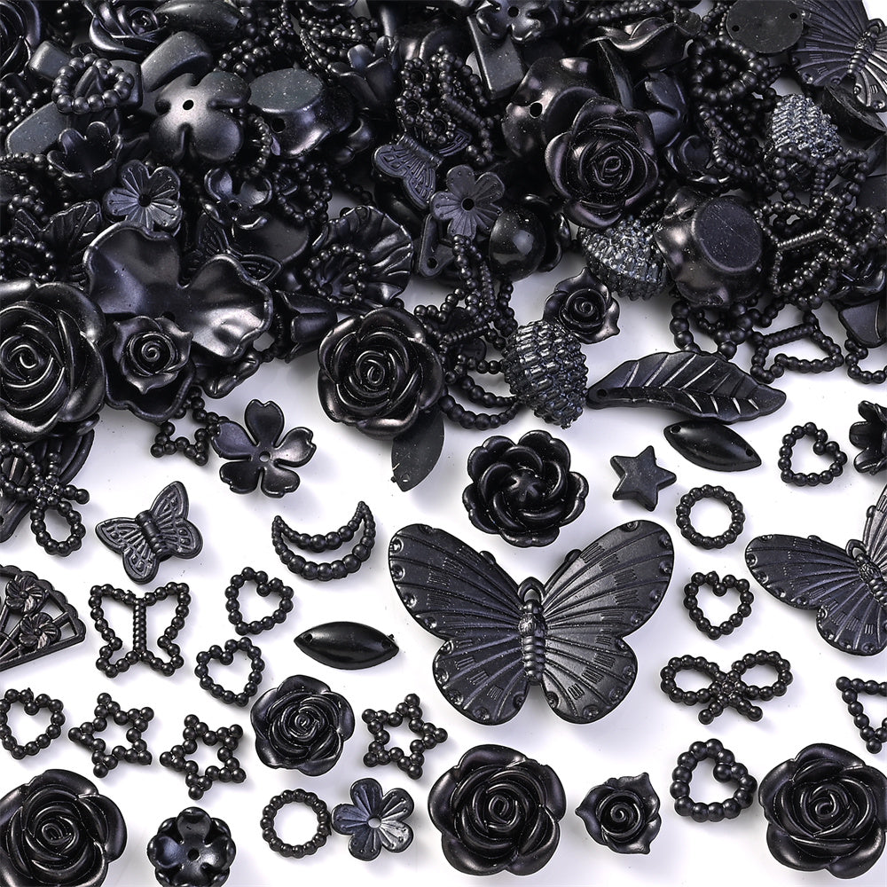 30g 8-40mm Bohemian Style Acrylic Mixed Beads