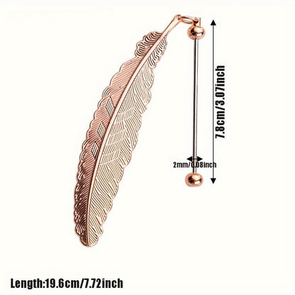 Creative Beadable Feather Blank Bookmarks Set