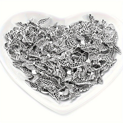 20pcs/set 22x81mm Ancient Silver Wing Alloy Charms