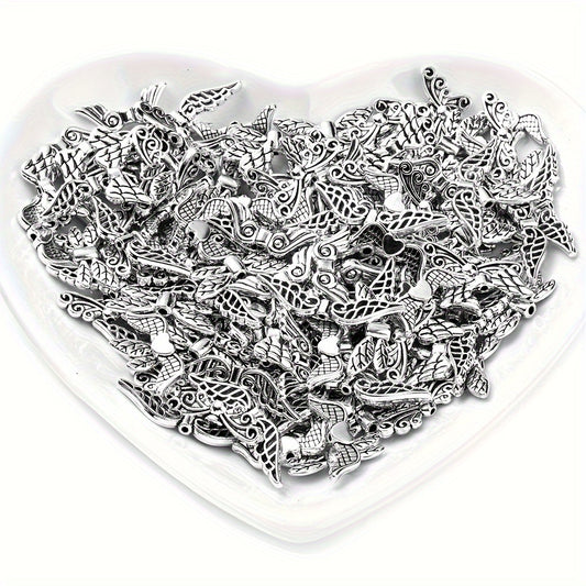 20pcs/set 22x81mm Ancient Silver Wing Alloy Charms