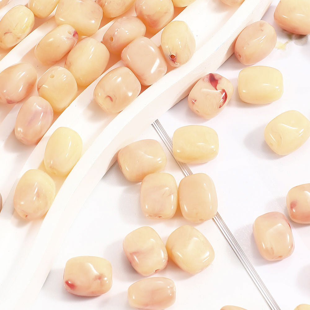 Multicolor Acrylic Straight-Hole Spacer Beads