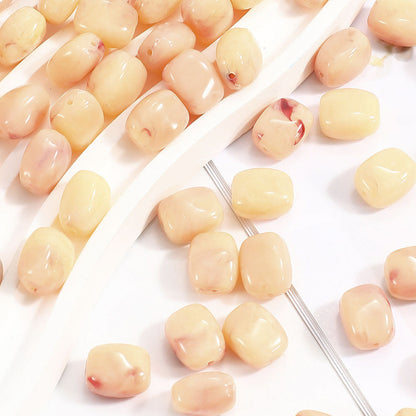 Multicolor Acrylic Straight-Hole Spacer Beads