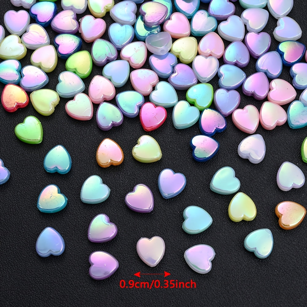 100-Piece 9 mm Love Acrylic Spacer Beads