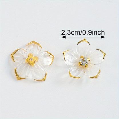 20pcs/set Transparent Flower Petal Acrylic Flatback Beads