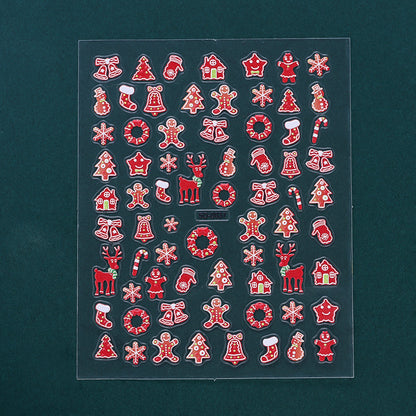 Christmas 5D Relief Nail Art Stickers