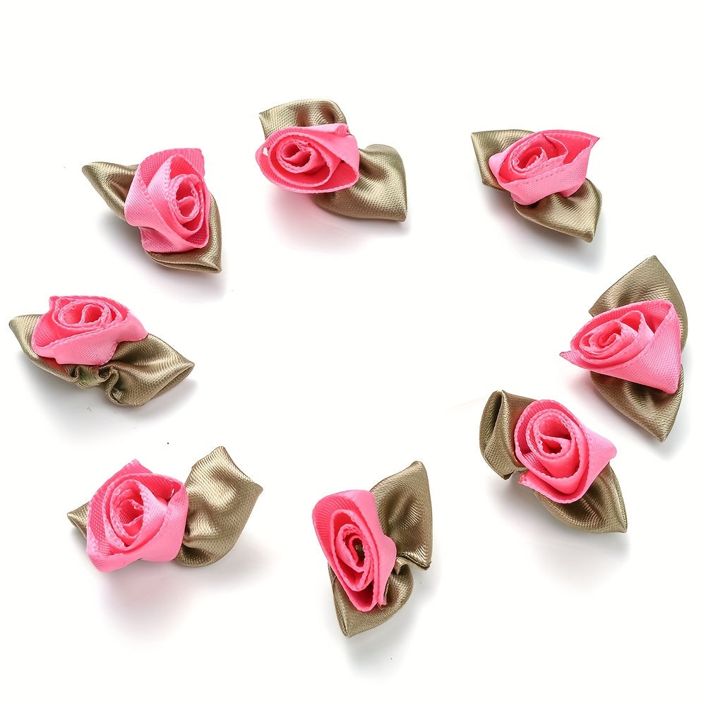 10PCS 12×32mm Fabric Tulip Flower Embellishment Set