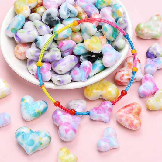 Light Mixed Color Acrylic Love Beads