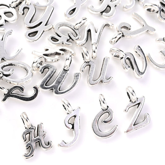A-Z Alloy Letter Pendant Charms