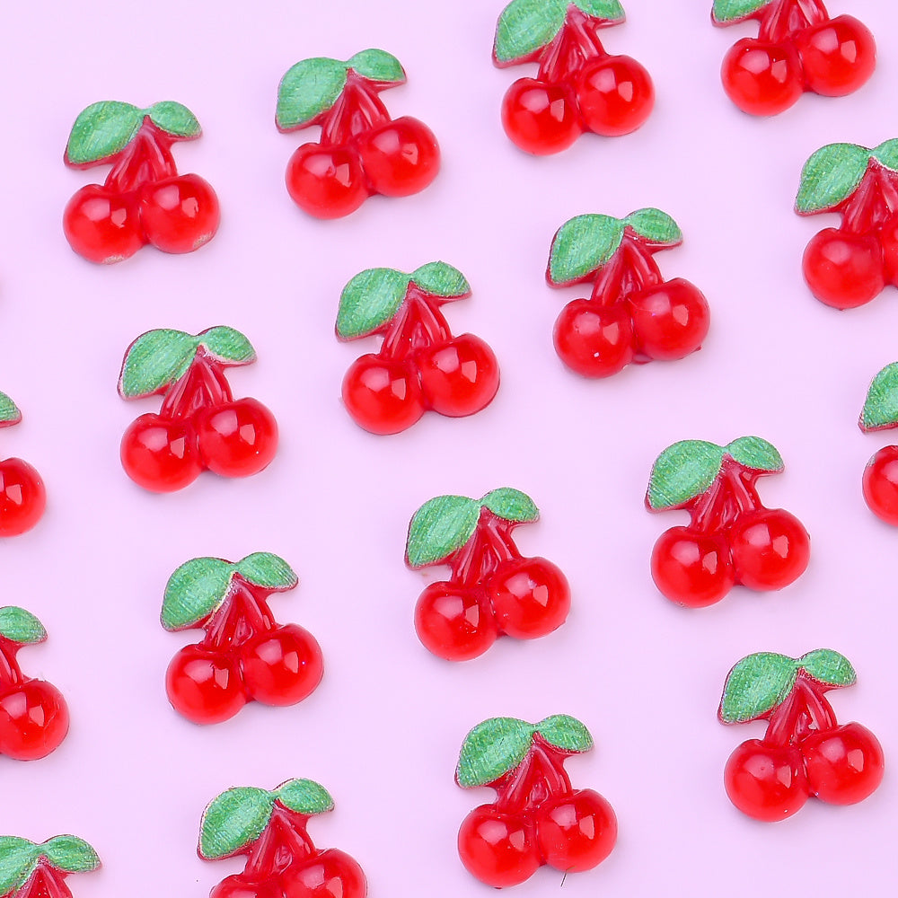 3D Cherry Resin Charms