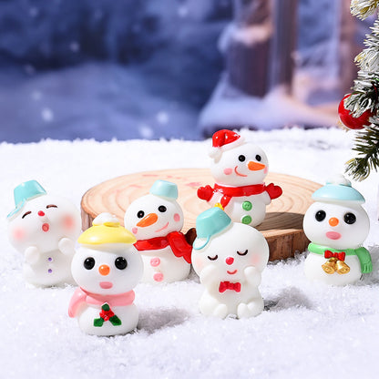 Christmas Snowman Mini Decorative Statues