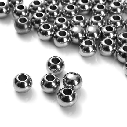 300pcs 4/6mm Stainless Steel Spacer Beads