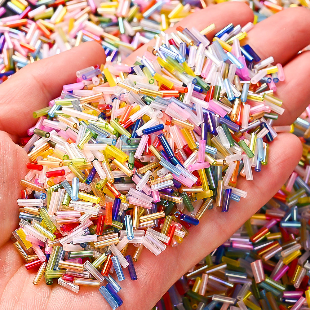 Bohemian Glass Tube Beads