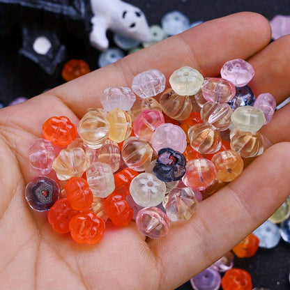Halloween Pumpkin Czech Glass Beads