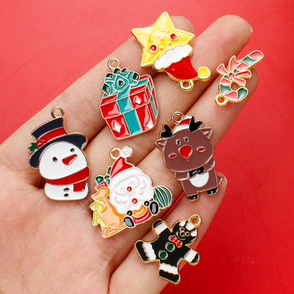 10/18PCS 13–29mm Christmas Alloy Pendant Set